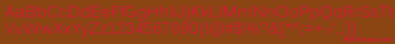 Kalinga Font – Red Fonts on Brown Background