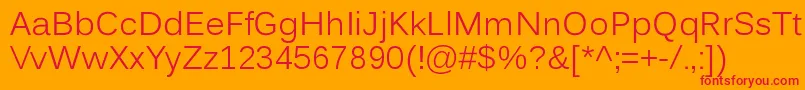 Kalinga Font – Red Fonts on Orange Background