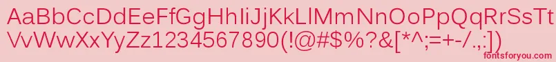 Kalinga Font – Red Fonts on Pink Background