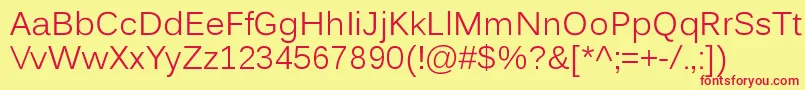Kalinga Font – Red Fonts on Yellow Background