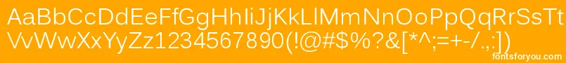 Kalinga Font – White Fonts on Orange Background