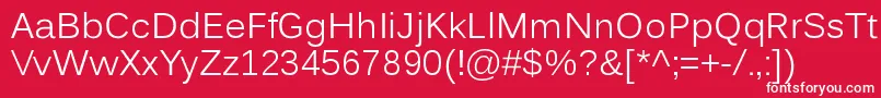 Kalinga Font – White Fonts on Red Background
