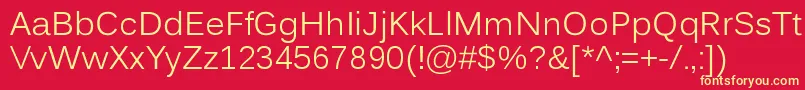 Kalinga Font – Yellow Fonts on Red Background