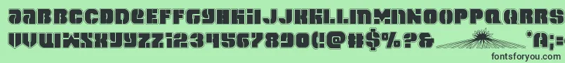 spacecruiseracad Font – Black Fonts on Green Background