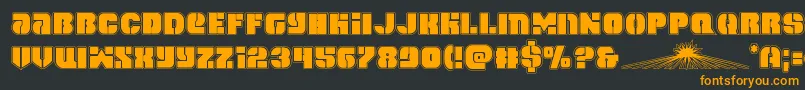 spacecruiseracad Font – Orange Fonts on Black Background