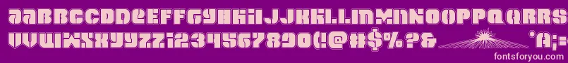 spacecruiseracad Font – Pink Fonts on Purple Background