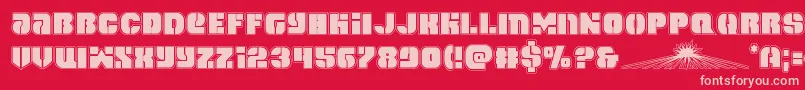 spacecruiseracad Font – Pink Fonts on Red Background