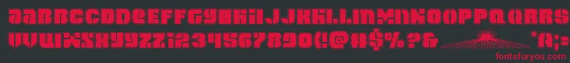 spacecruiseracad Font – Red Fonts on Black Background