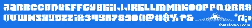 spacecruiseracad Font – White Fonts on Blue Background