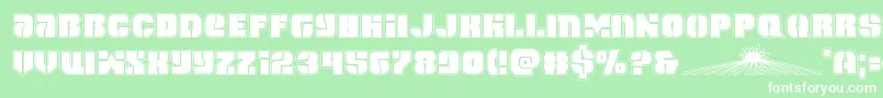 spacecruiseracad Font – White Fonts on Green Background