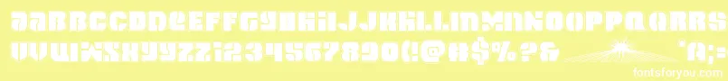 フォントspacecruiseracad – 黄色い背景に白い文字