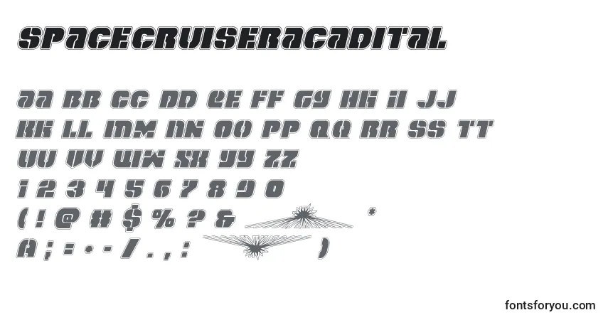 Шрифт Spacecruiseracadital – алфавит, цифры, специальные символы