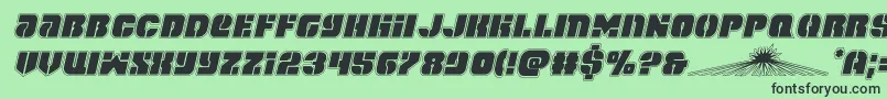 spacecruiseracadital Font – Black Fonts on Green Background