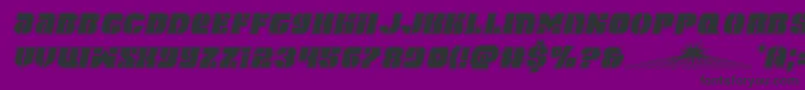Czcionka spacecruiseracadital – czarne czcionki na fioletowym tle