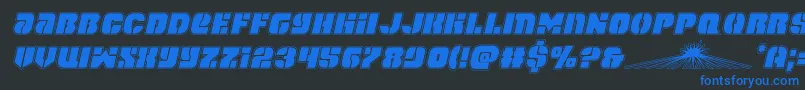 spacecruiseracadital Font – Blue Fonts on Black Background