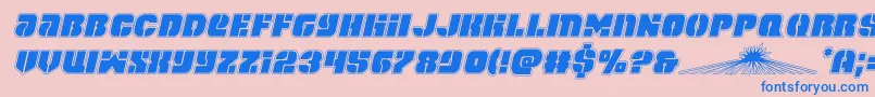 spacecruiseracadital Font – Blue Fonts on Pink Background