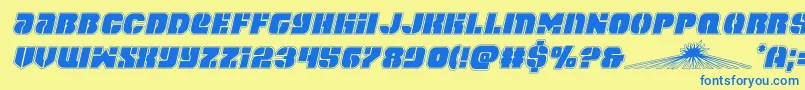 spacecruiseracadital Font – Blue Fonts on Yellow Background