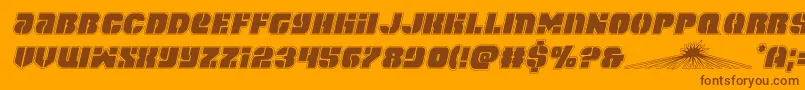spacecruiseracadital Font – Brown Fonts on Orange Background