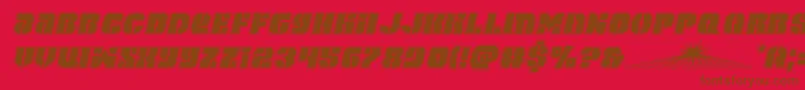 spacecruiseracadital Font – Brown Fonts on Red Background
