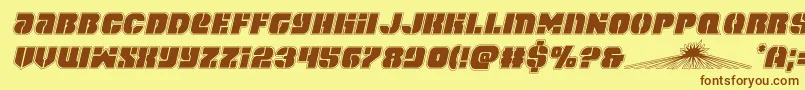 spacecruiseracadital Font – Brown Fonts on Yellow Background