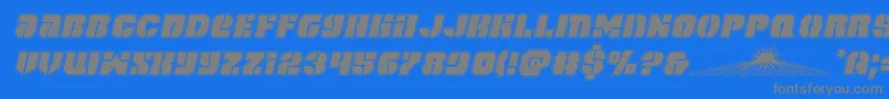 spacecruiseracadital Font – Gray Fonts on Blue Background