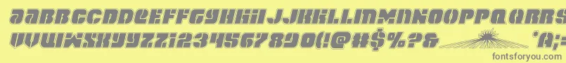 spacecruiseracadital Font – Gray Fonts on Yellow Background