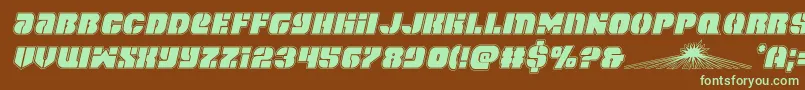 spacecruiseracadital Font – Green Fonts on Brown Background