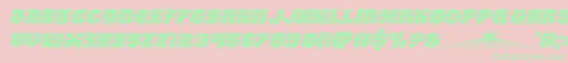 spacecruiseracadital-Schriftart – Grüne Schriften auf rosa Hintergrund