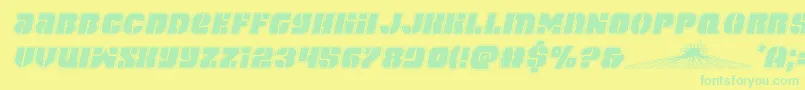 spacecruiseracadital Font – Green Fonts on Yellow Background