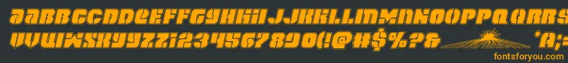 spacecruiseracadital Font – Orange Fonts on Black Background