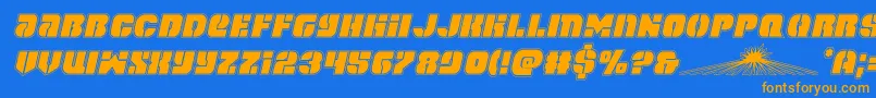 spacecruiseracadital Font – Orange Fonts on Blue Background