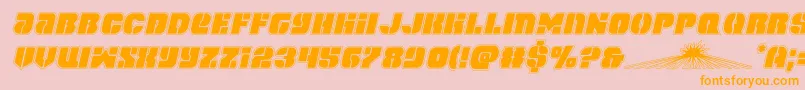spacecruiseracadital Font – Orange Fonts on Pink Background