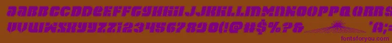 spacecruiseracadital Font – Purple Fonts on Brown Background