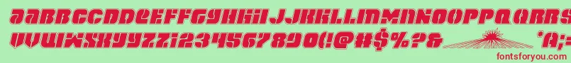 spacecruiseracadital Font – Red Fonts on Green Background