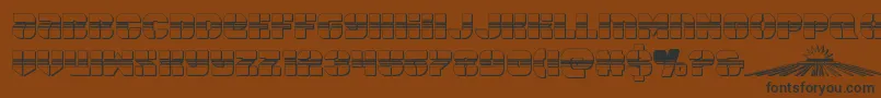 Шрифт spacecruiserchrome – чёрные шрифты на коричневом фоне