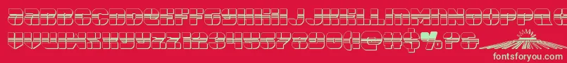 spacecruiserchrome Font – Green Fonts on Red Background