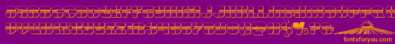 spacecruiserchrome Font – Orange Fonts on Purple Background