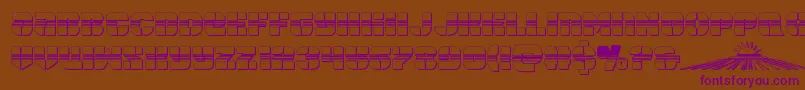 Шрифт spacecruiserchrome – фиолетовые шрифты на коричневом фоне