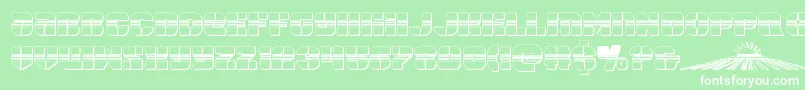 spacecruiserchrome Font – White Fonts on Green Background