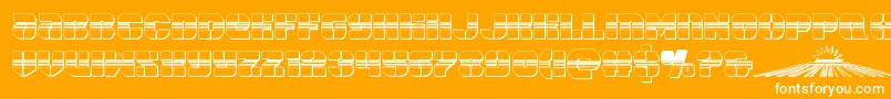 spacecruiserchrome Font – White Fonts on Orange Background