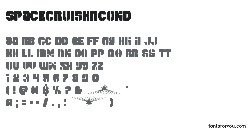 Шрифт Spacecruisercond – алфавит, цифры, специальные символы
