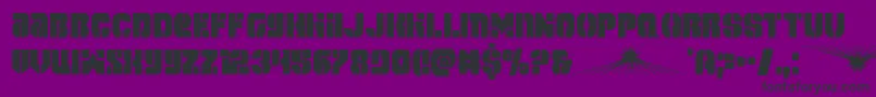 spacecruisercond-Schriftart – Schwarze Schriften auf violettem Hintergrund