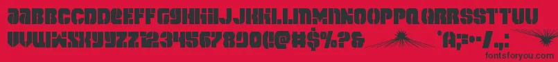 spacecruisercond Font – Black Fonts on Red Background