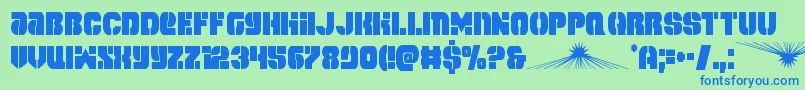 spacecruisercond Font – Blue Fonts on Green Background