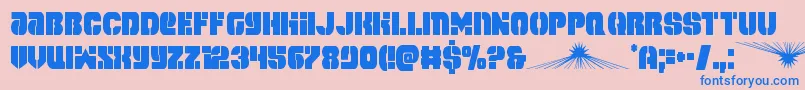 フォントspacecruisercond – ピンクの背景に青い文字