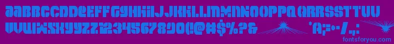 spacecruisercond Font – Blue Fonts on Purple Background