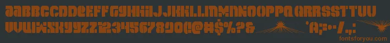 spacecruisercond-fontti – ruskeat fontit mustalla taustalla