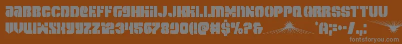 spacecruisercond-fontti – harmaat kirjasimet ruskealla taustalla