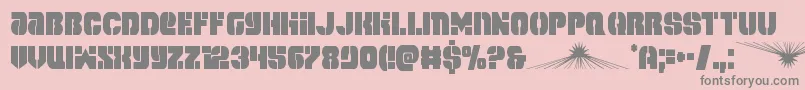 フォントspacecruisercond – ピンクの背景に灰色の文字