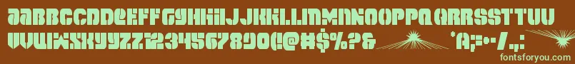 spacecruisercond Font – Green Fonts on Brown Background